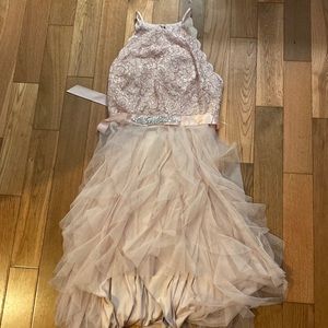 Beautiful pink high low cocktail dress